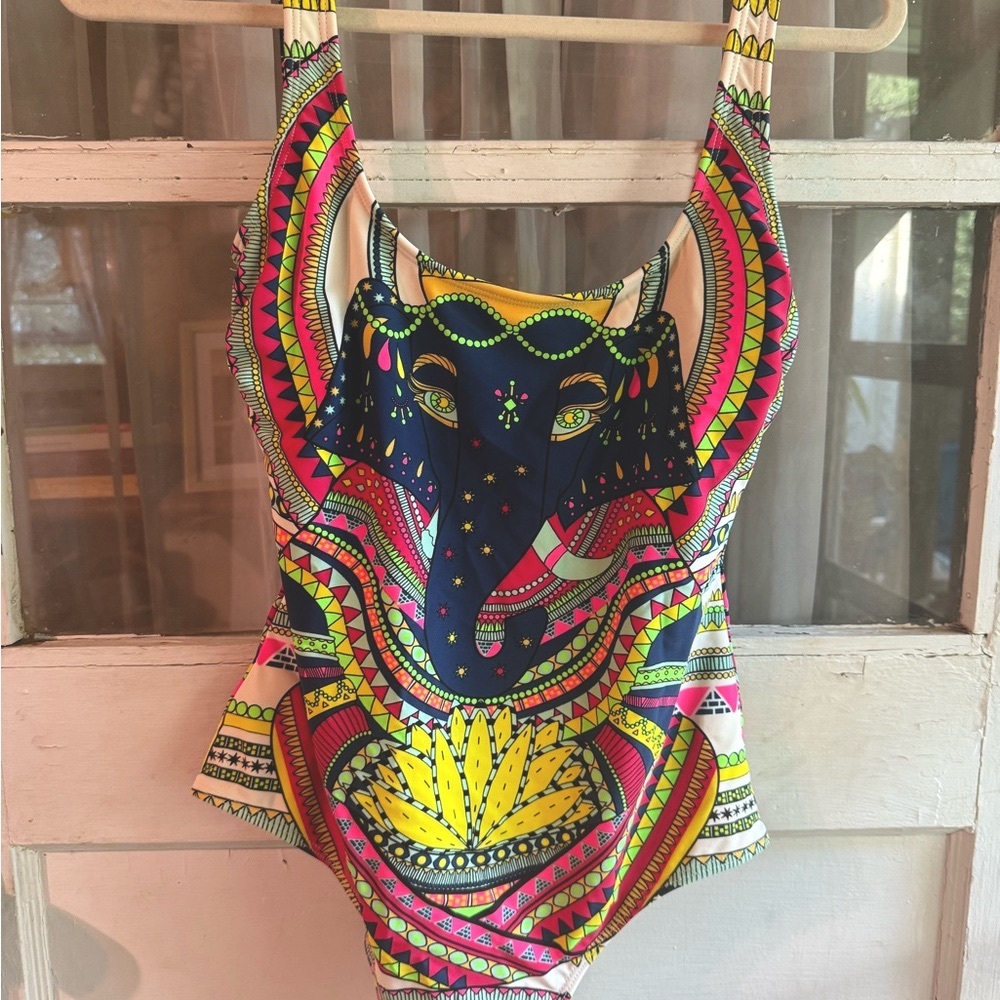 Mara Hoffman Elephant Print one piece swimsuit- rare!